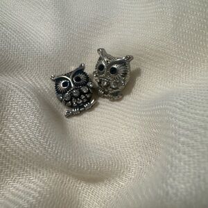 Chic Silver Owl Earrings
